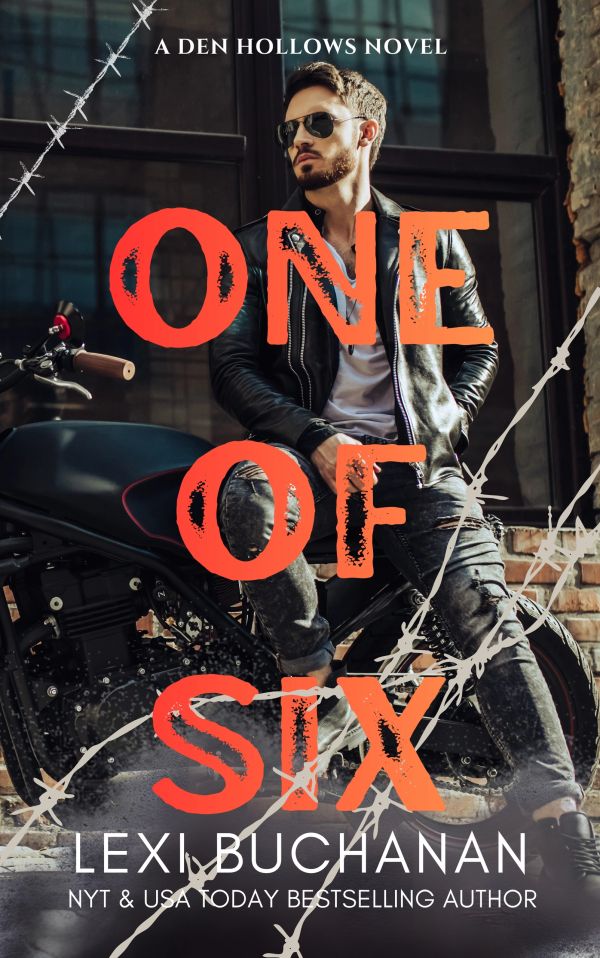 A man in sunglasses sitting on a motorcycle with a book title overlay.
