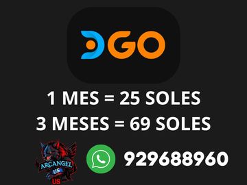 Pricing for DGO service: 1 month for 25 soles, 3 months for 69 soles, contact via WhatsApp.