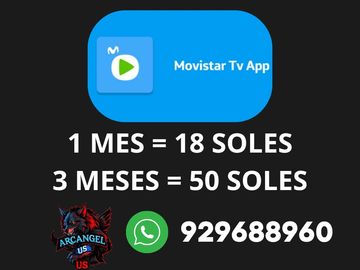 Subscription prices for Movistar TV App with contact number.