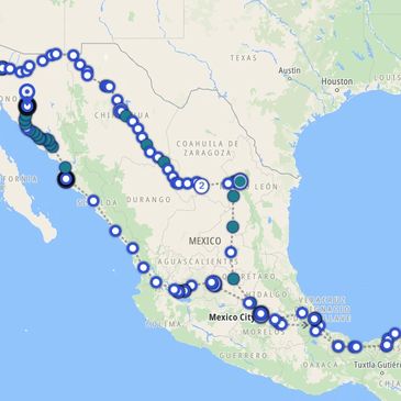 Mapa de mexico con ubicaciones