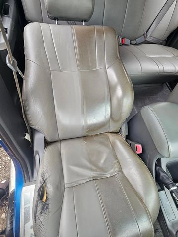 Before and after leather clean
