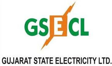 Logo of Gujarat State Electricity Ltd with green and orange colors.