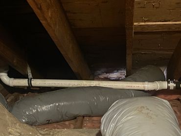 Extended attic vents  space & routed ea vertically to terminate at the roof line Cortlandt Manor NY 