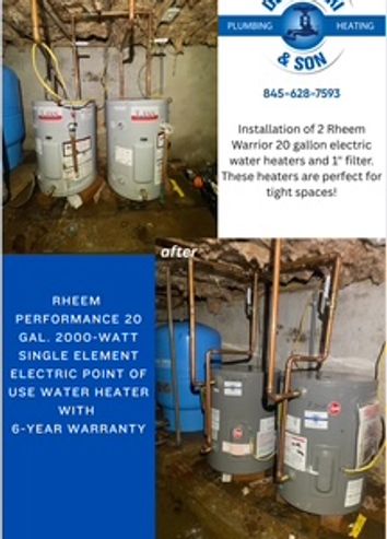 Rheem 20 gallon hot water heater - Mahopac NY 10541