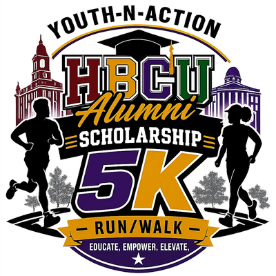 Logo for HBCU Alumni Scholarship 5K run/walk event.