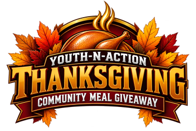 Thanksgiving community meal giveaway graphic.