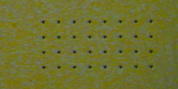 Nanoindentations in NIST copper microhardness standard reference material (SRM)