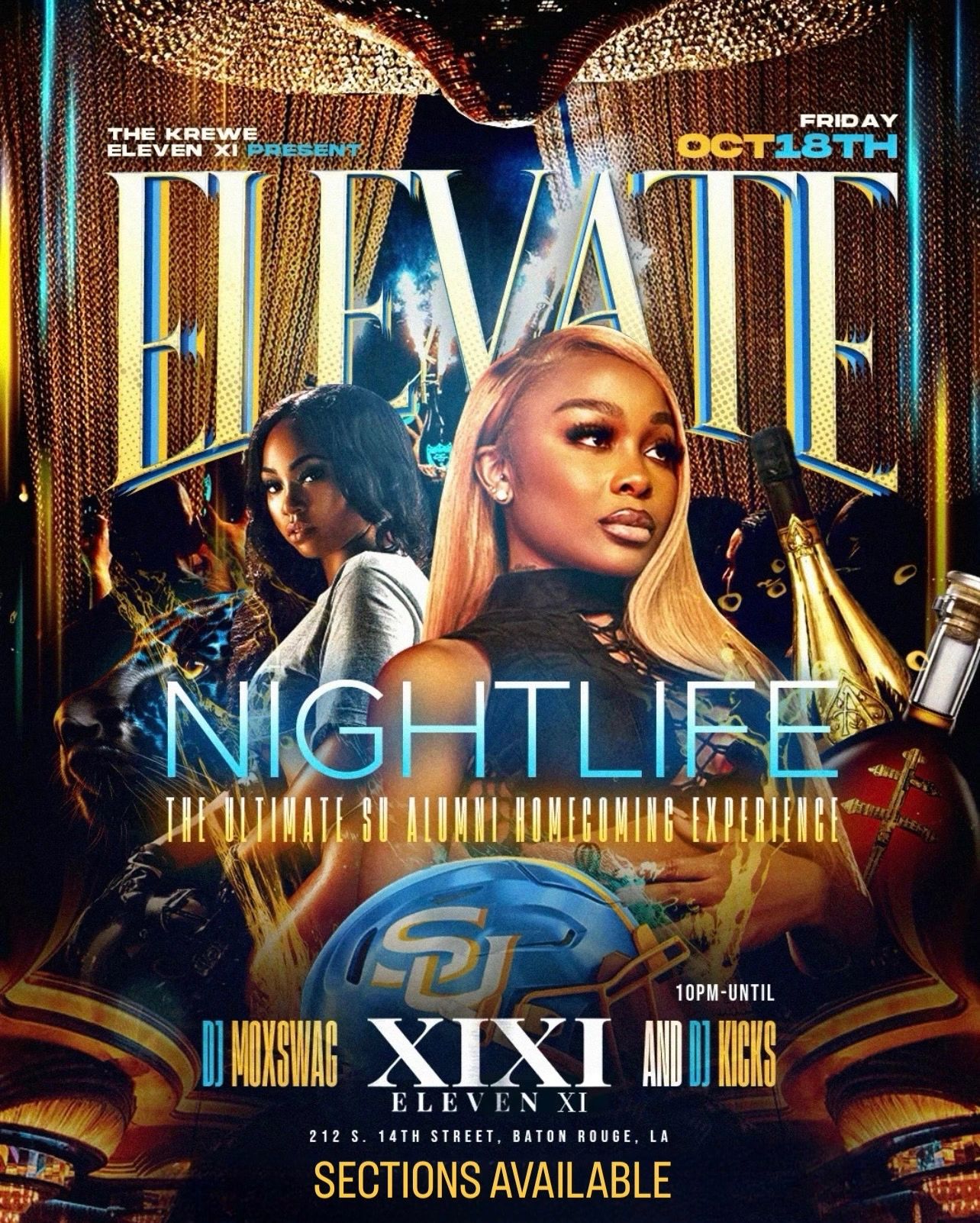 Flyvate nightlife event with DJs on Oct 18th in Baton Rouge.