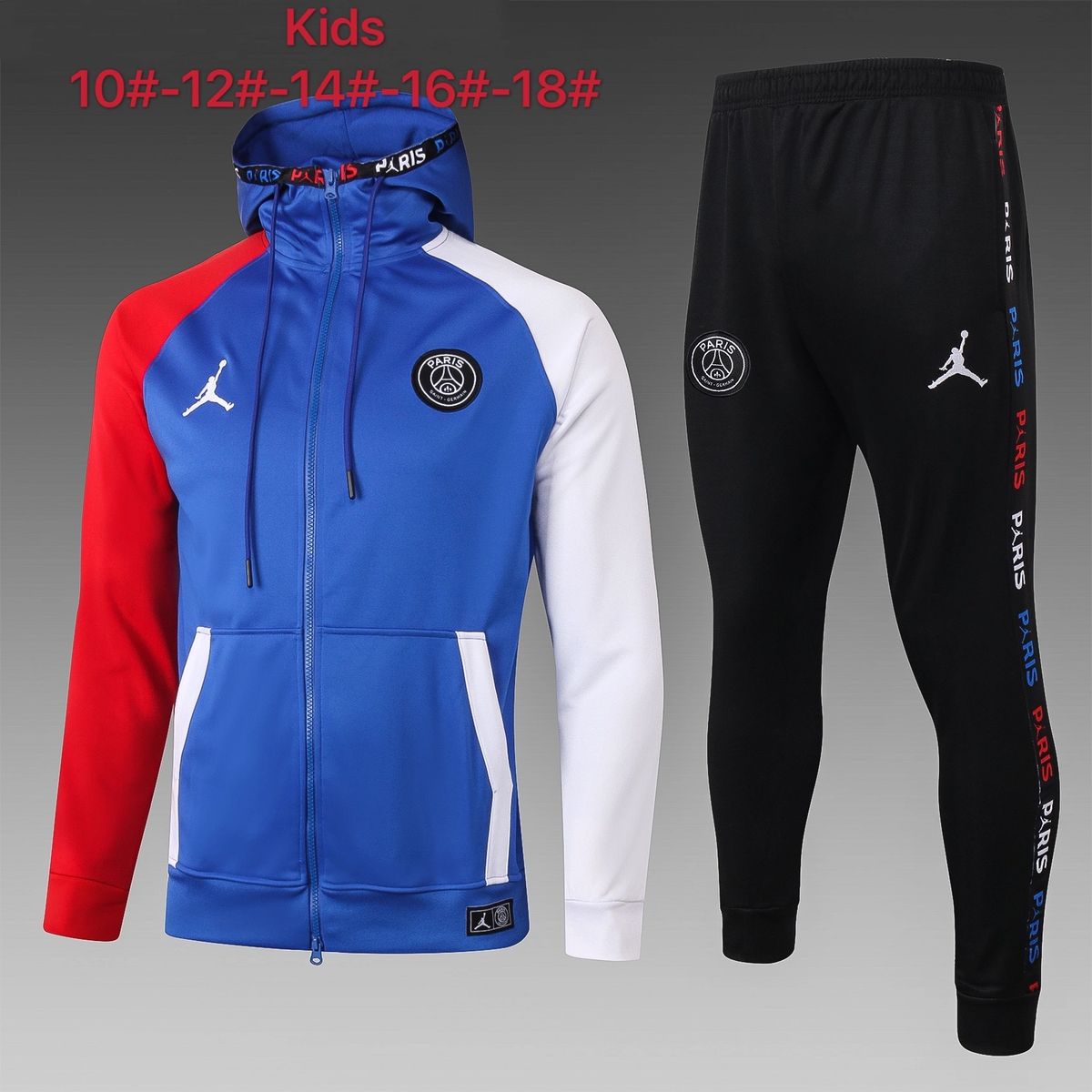 blue and red psg tracksuit