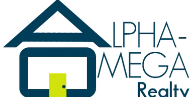 Logo of Alpha-Mega Realty showing a house and text.