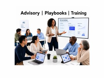 A professional training session on AI with diverse participants and a presenter.