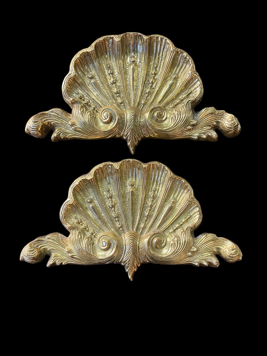 Brass sale shell sconce