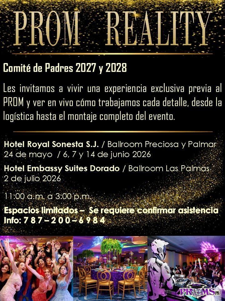 Comité de Padres 2027 y 2028

Te invitamos a nuestro evento exclusivo 
PROM REALITY 