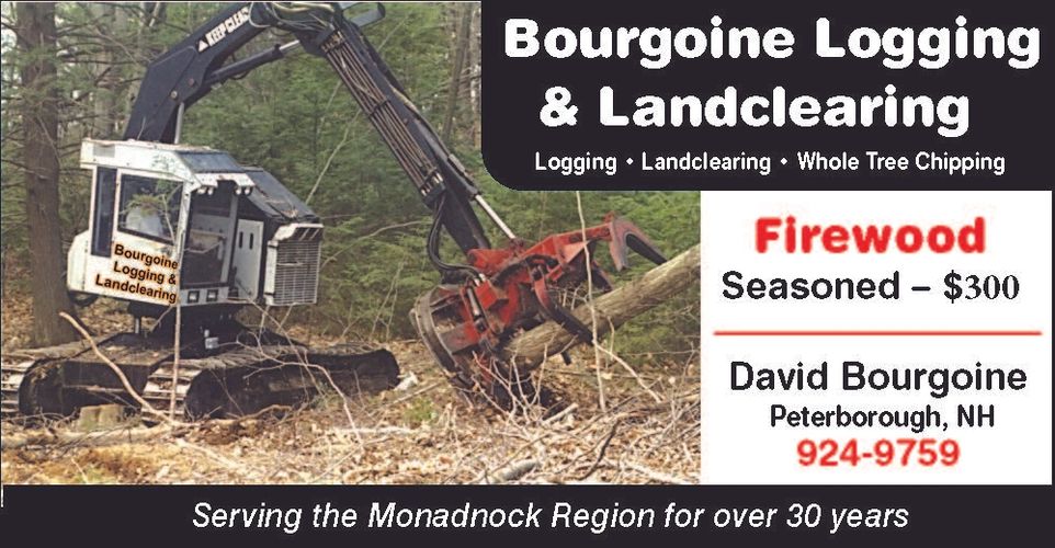 Bourgoine Logging Firewood Supplier Peterborough New Hampshire