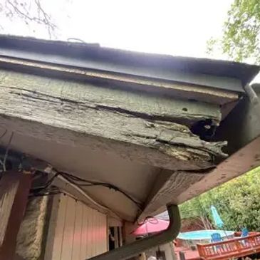 Wood rot causing damage