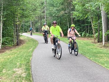 Northern Paddle Trail participants on Manitowish bike trail. August 2023