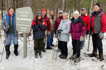 Northern Paddle & Trail snowshoe on Blackjack Springs Wilderness tail. January 2024