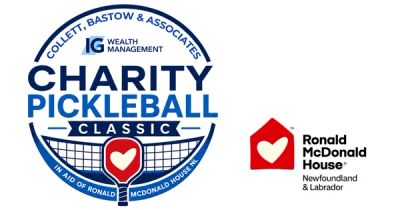 Logo for Collett, Bastow &amp; Associates Charity Pickleball Classic supporting Ronald McDonald House.