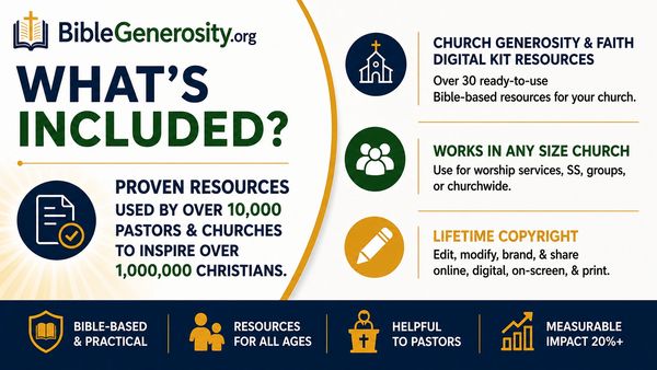 Overview of BibleGenerosity.org's faith-based resources for churches and pastors.