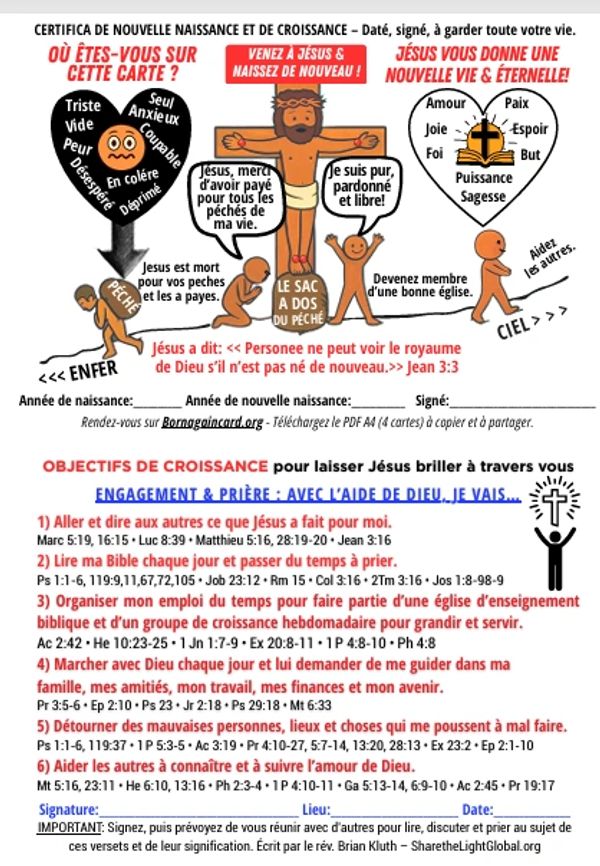 Carte spirituelle de croissance chrétienne avec étapes et objectifs.