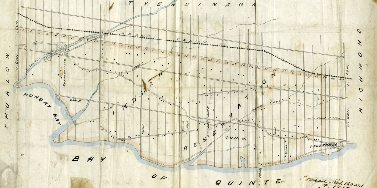 1895 Map of Tyendinaga Mohawk Territory.