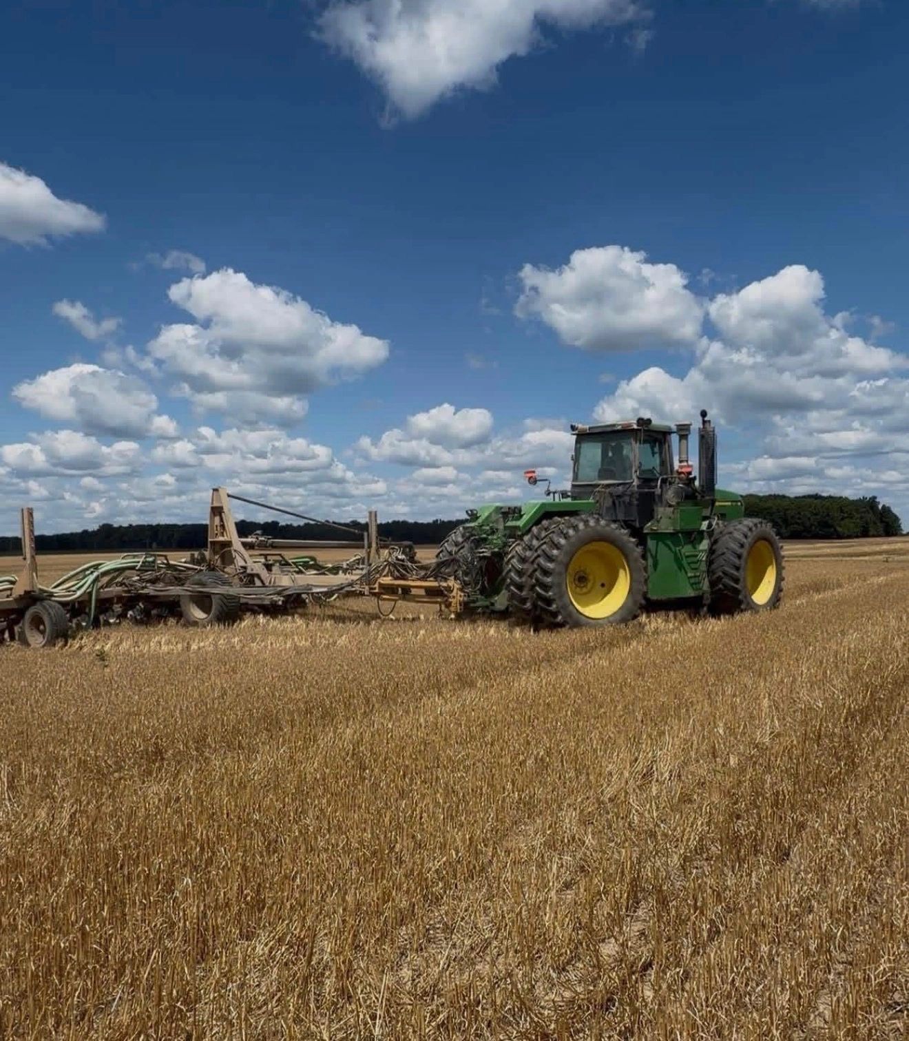 E&J Custom Ag Pumping equipment performing manure application in Northwest Ohio
