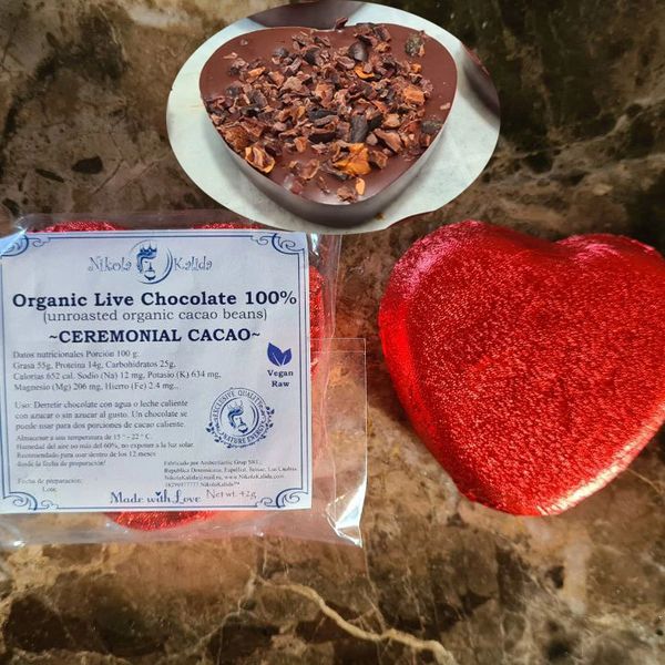 Ceremonial Chocolate" 100% Amazing taste and a lot of good energy Regular use opens the heart chakra
