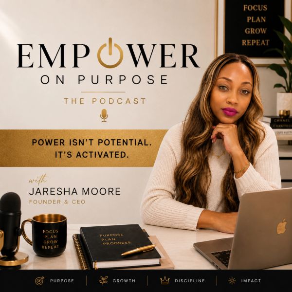 Empower On Purpose podcast with Jaresha Moore, focusing on activated power.
