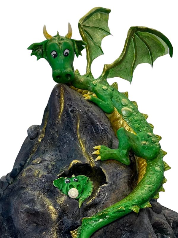 dragon on mountain cake 