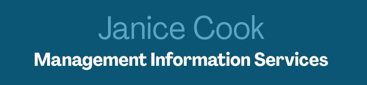 JANICE COOK 
business operations and data consultant
