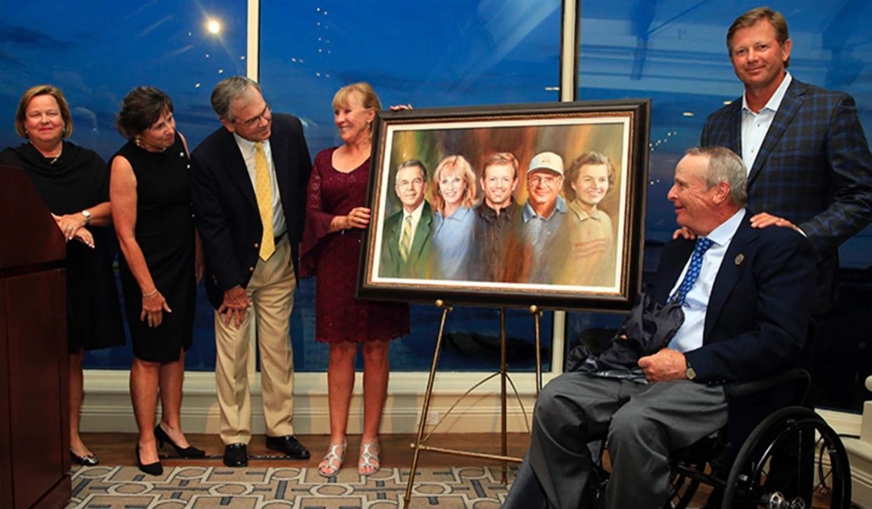 Golf Hall of Fane inductee portraits by Glenn Harrington 