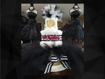 Oh Baby Chanel inspired diaper cake