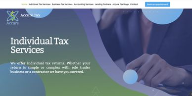 Accure Tax offers individual tax return services for simple or complex cases.