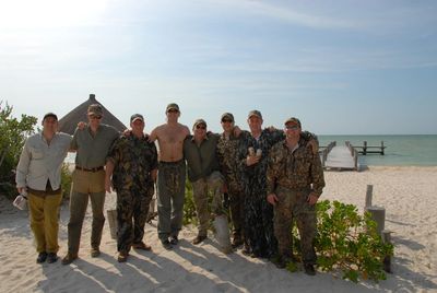 duck hunters in celestun mexico 