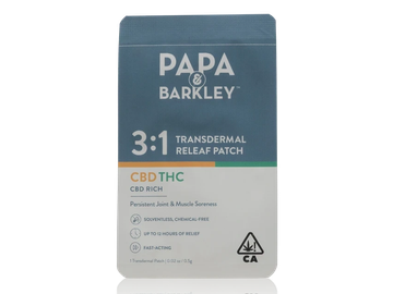 Papa &amp; Barkley 3:1 Transdermal Releaf Patch for joint and muscle soreness.