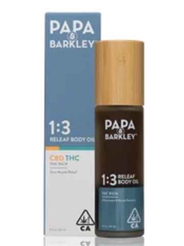 PAPA &amp; BARKLEY 1:3 Relief Body Oil with CBD and THC.
