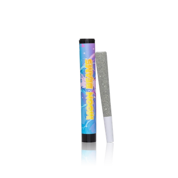 A colorful tube labeled 'Moon Beams' with a silver glittery stick beside it.