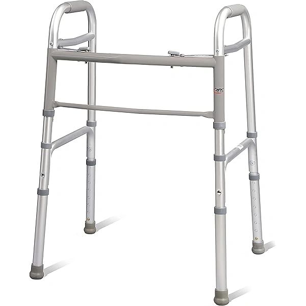 Silver folding walker