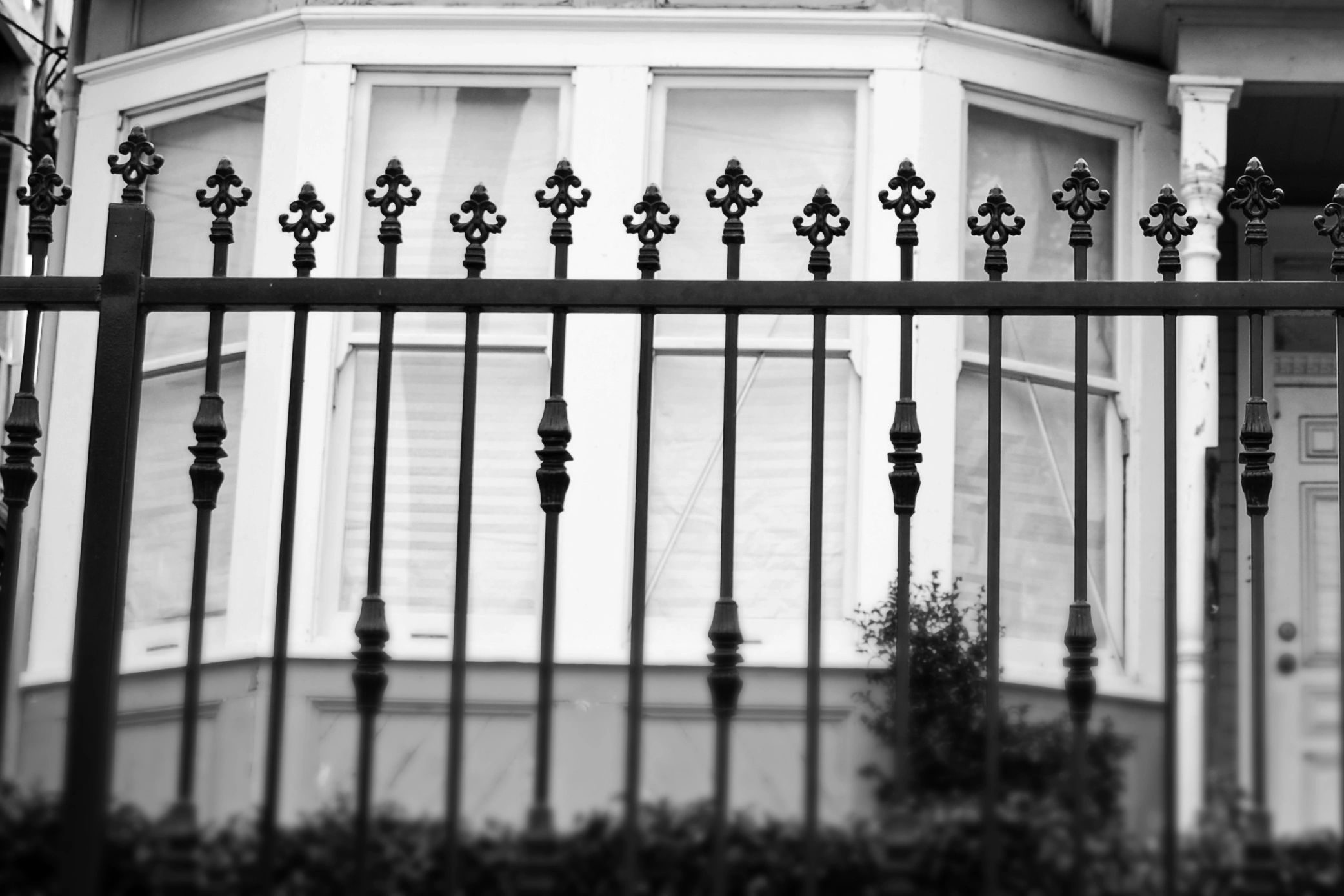 Black Ornamental Iron Fence