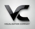 Logo of a visualisation company with black 3D letters VC.