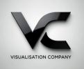 Logo of a visualisation company with black 3D letters VC.