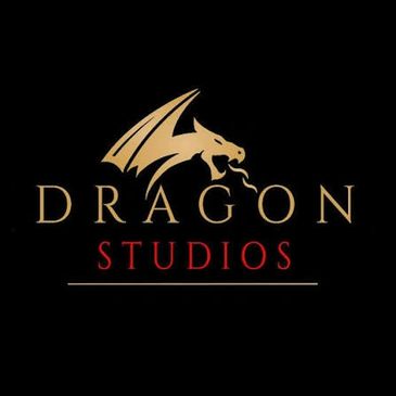 Logo of Dragon Studios with a dragon illustration.