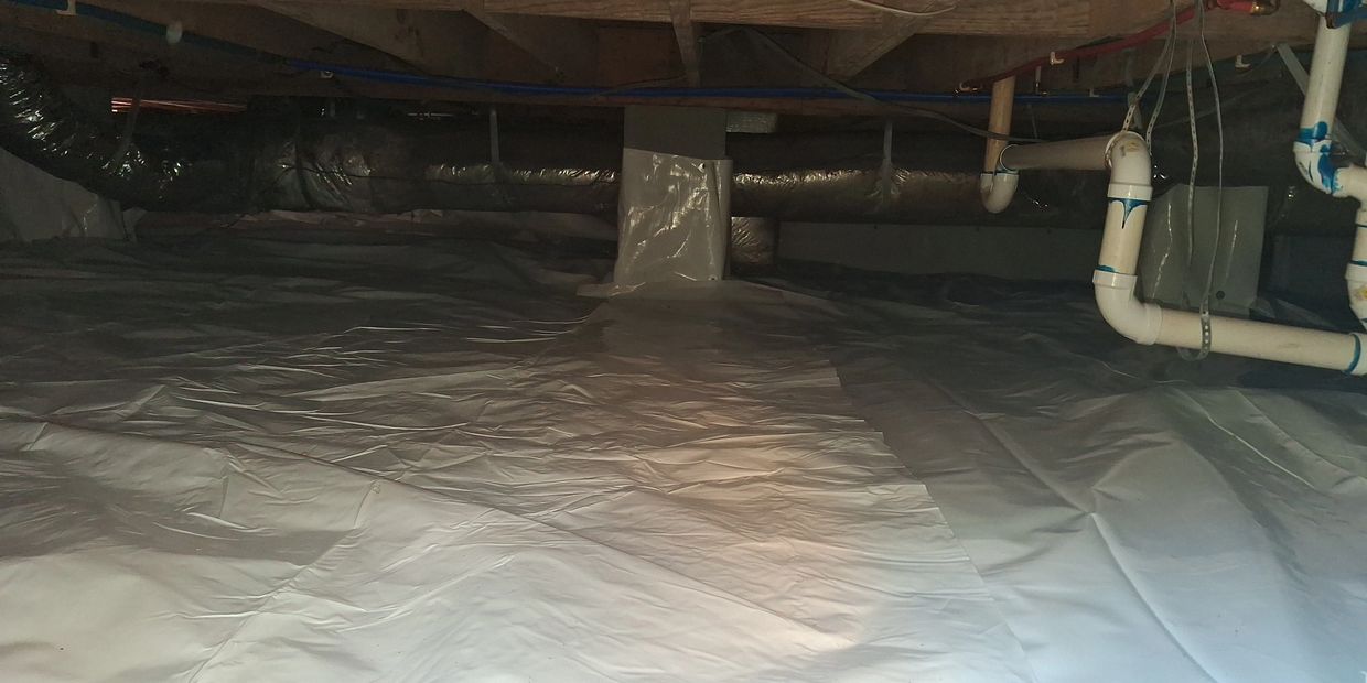 Encapsulated crawlspace inspected by Atchley Home Inspections LLC in Taft, Tennessee.