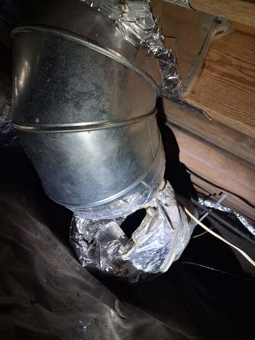 Disconnected ductwork from HVAC found in a crawlspace by Atchley Home Inspections in Fayetteville,TN