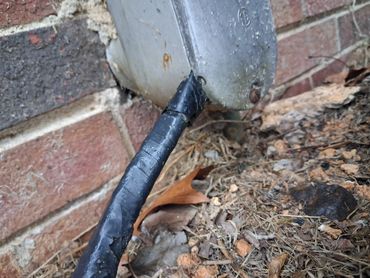 Improper conduit seal. Tape is not a substitute for a watertight fitting.