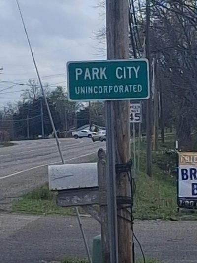 Home inspection service area sign for Park City in Lincoln County Tennessee.