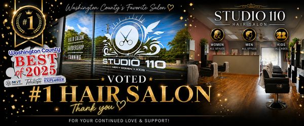 Studio 110, Washington County's #1 hair salon for all ages.