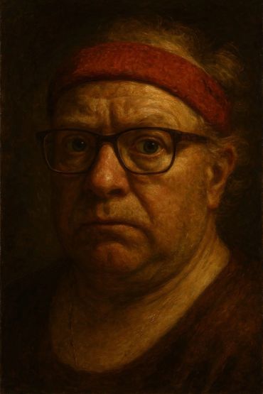 AI generates Jason's portrait in Rembrandt style. 