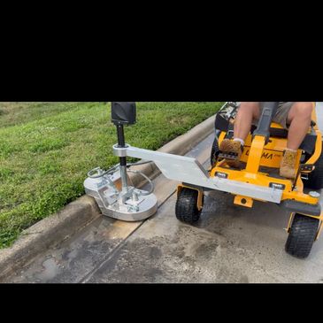 Pressure washing curbs, sidewalks and parking lots have never been done more efficiently.