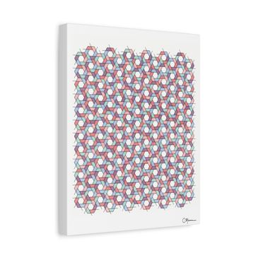 Soft hex canvas with airy lavender and pink tones in subtle geometric flow.